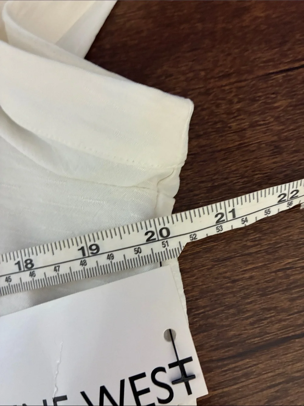 Nine West Cream Surplice Short Sleeve Top - Picture 8 of 8